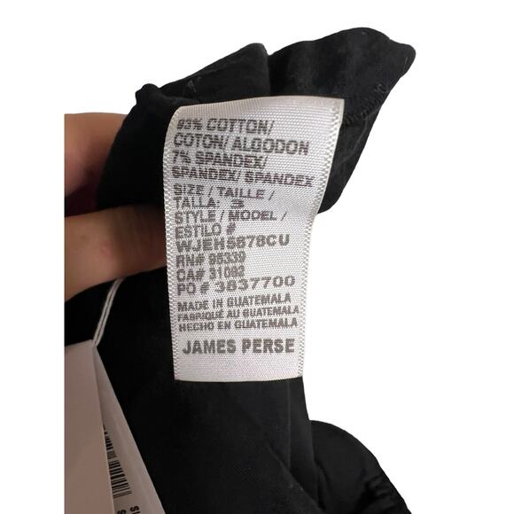 James Perse Black Cotton Jersey Ruched Tube Mini Skirt Size Large - Picture 6 of 6